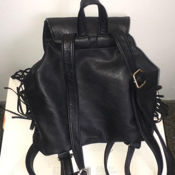 CALL IT SPRING Black Fringe Book Bag - Picture 6 of 8